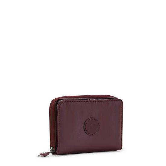 Kipling Money Love Metallic Small Wallet Portefeuille Bordeaux | BE 2206WN